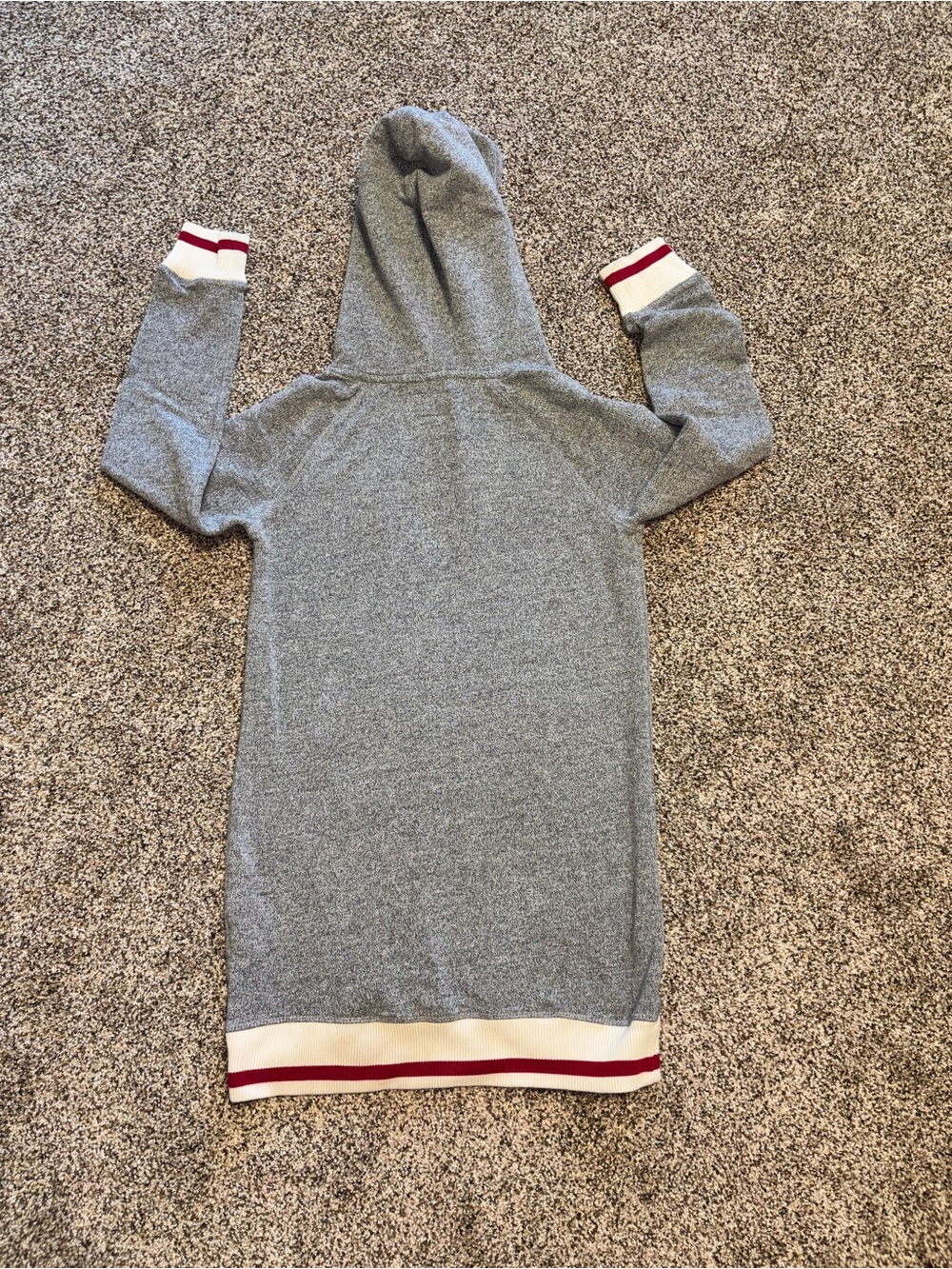 ROOTS Heathered Gray Sweater Dress Jersey Girls Youth 9/10 Long Sleeve Original - Picture 4 of 5